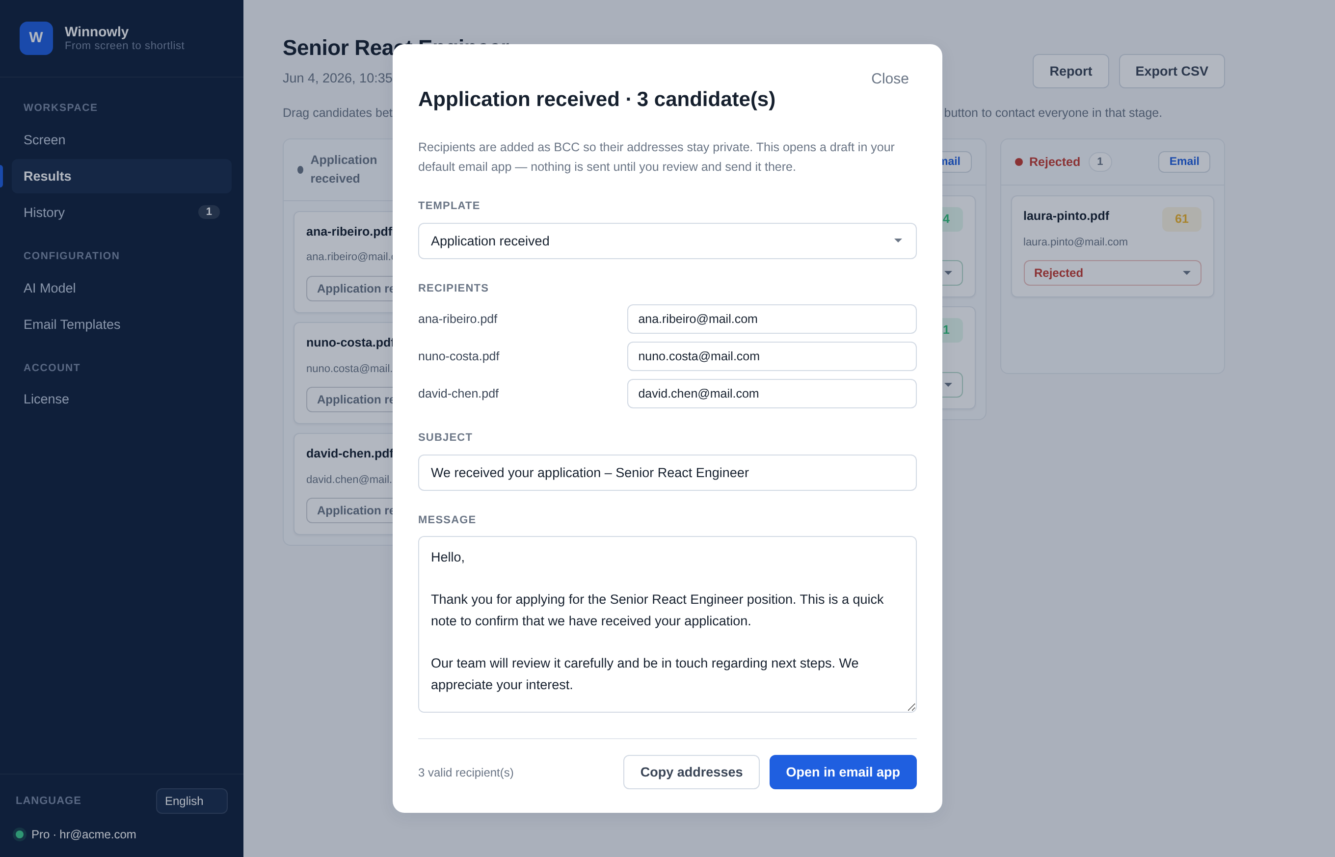Email compose